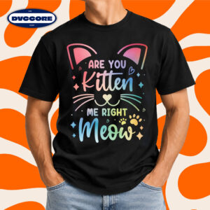 Are You Kitten Me Right Meow Cat Lover Gift T-Shirt