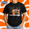 Cat Christmas Light Reindeer Santa Cat Lover T-Shirt