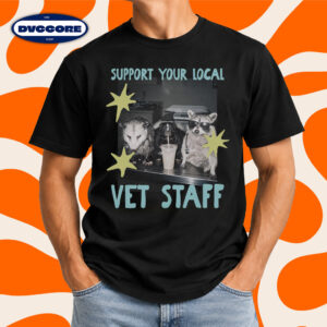 Funny Animals Vet Staff Raccoon Possum T-Shirt