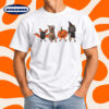 Funny Halloween Meme Cute Cat Pumpkin Bat and Little Witch T-Shirt