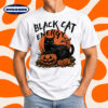 Halloween Black Cat Energy Spooky Season T-Shirt