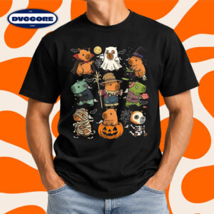 Spooky Capybaras Halloween Capybara Lover Gift T-Shirt